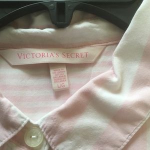 Victoria’s Secret pink and white striped night L